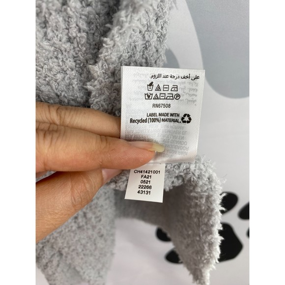 Charter Club NWT Hooded Knit Poncho Pull On Super Sof Solid Gray One Size New - Picture 9 of 10